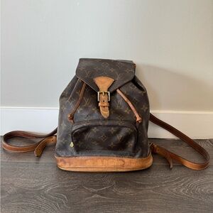 Louis Vuitton Monogram Montsouris MM Backpack LV Sac Bag M51136